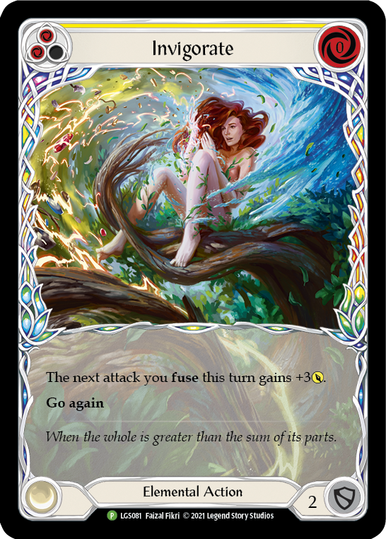 Invigorate (Yellow) [LGS081] (Promo)  Rainbow Foil | Galactic Gamez