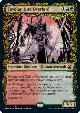 Tovolar, Dire Overlord // Tovolar, the Midnight Scourge (Showcase Equinox) [Innistrad: Midnight Hunt] | Galactic Gamez