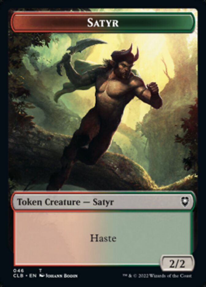 Satyr // Beast Double-Sided Token [Commander Legends: Battle for Baldur's Gate Tokens] | Galactic Gamez