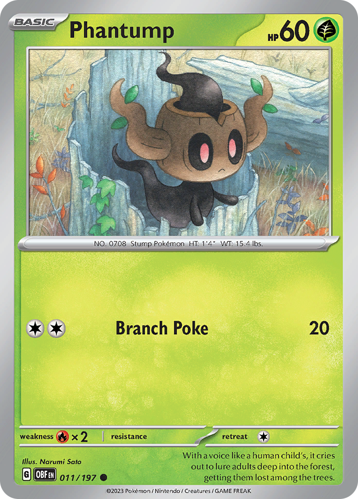 Phantump (011/197) [Scarlet & Violet: Obsidian Flames] | Galactic Gamez