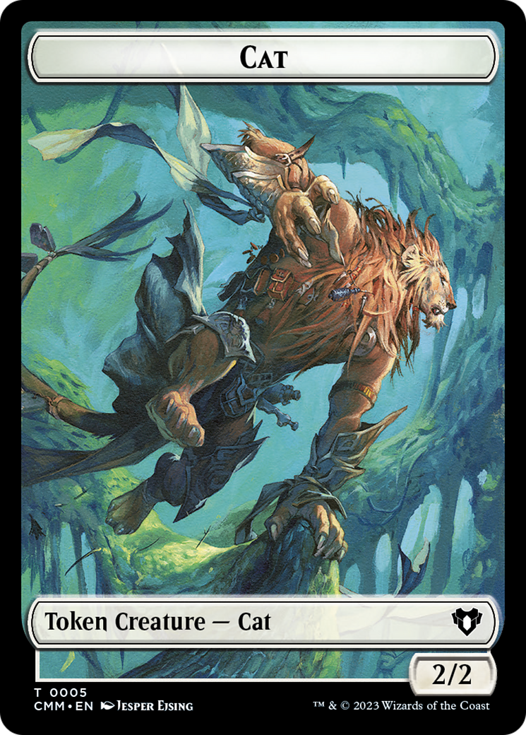 Treasure // Cat (0005) Double-Sided Token [Commander Masters Tokens] | Galactic Gamez