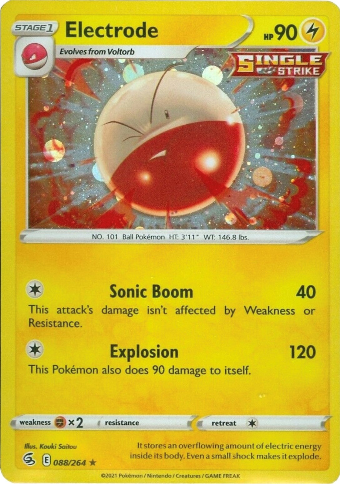 Electrode (088/264) (Cosmos Holo) [Sword & Shield: Fusion Strike] | Galactic Gamez