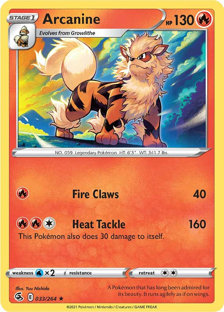 Arcanine (033/264) [Sword & Shield: Fusion Strike] | Galactic Gamez