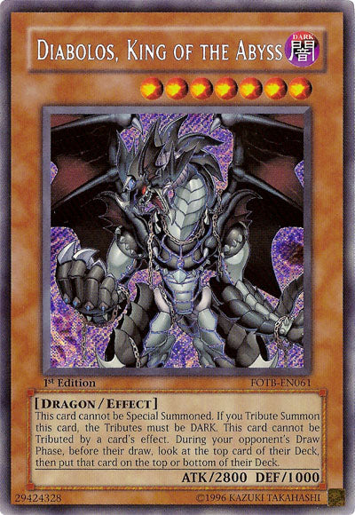 Diabolos, King of the Abyss [FOTB-EN061] Secret Rare | Galactic Gamez
