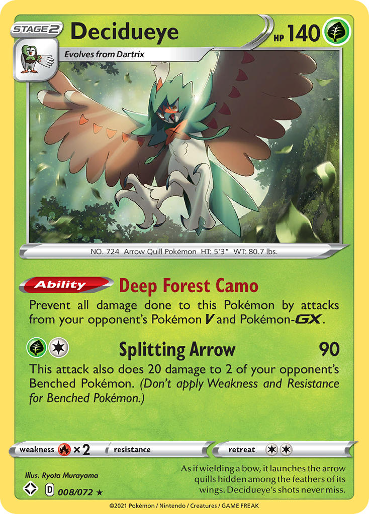 Decidueye (008/072) [Sword & Shield: Shining Fates] | Galactic Gamez