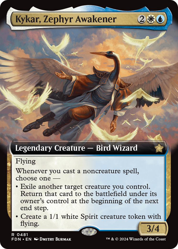 Kykar, Zephyr Awakener (Extended Art) [Foundations] | Galactic Gamez