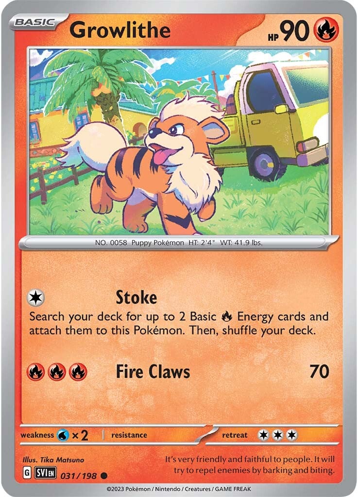 Growlithe (031/198) [Scarlet & Violet: Base Set] | Galactic Gamez