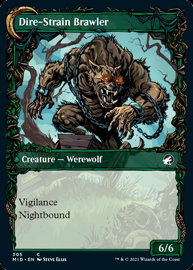 Tireless Hauler // Dire-Strain Brawler (Showcase Equinox) [Innistrad: Midnight Hunt] | Galactic Gamez