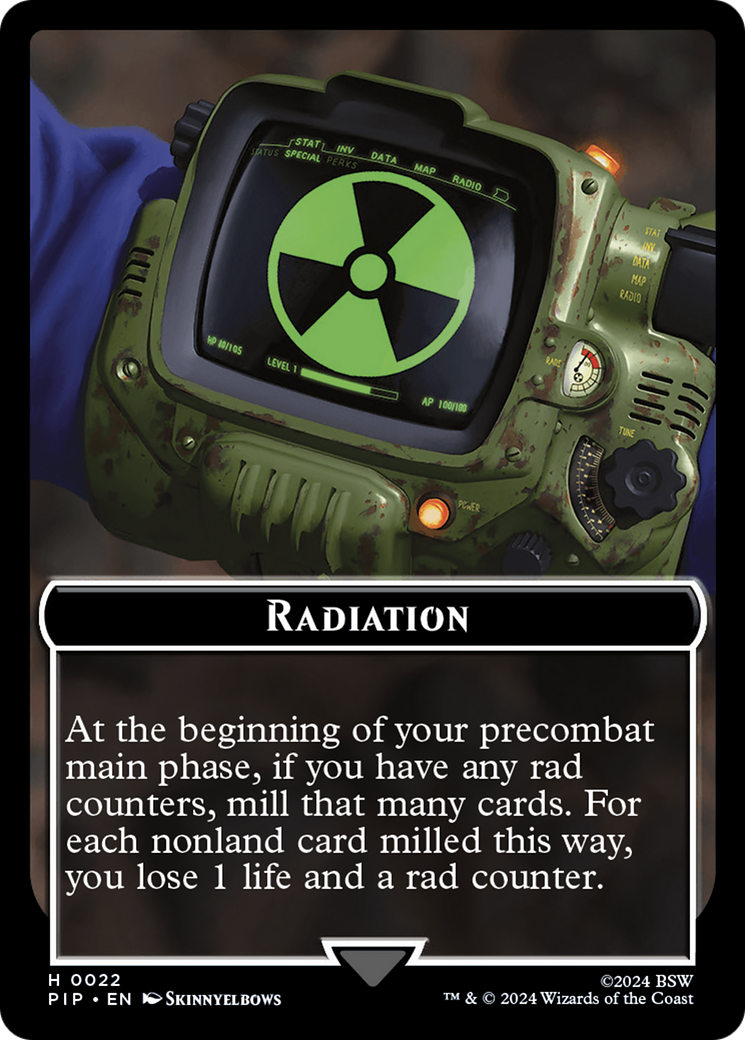 Radiation // Alien Double-Sided Token [Fallout Tokens] | Galactic Gamez