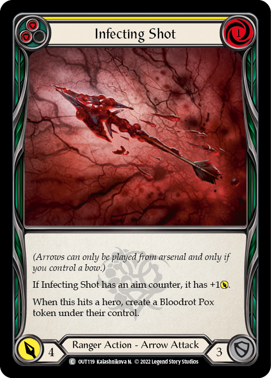 Infecting Shot (Yellow) [OUT119] (Outsiders)  Rainbow Foil | Galactic Gamez