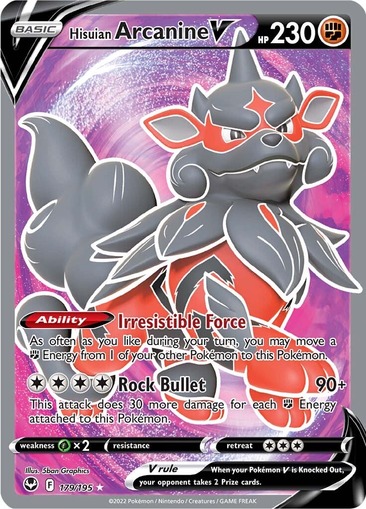 Hisuian Arcanine V (179/195) [Sword & Shield: Silver Tempest] | Galactic Gamez