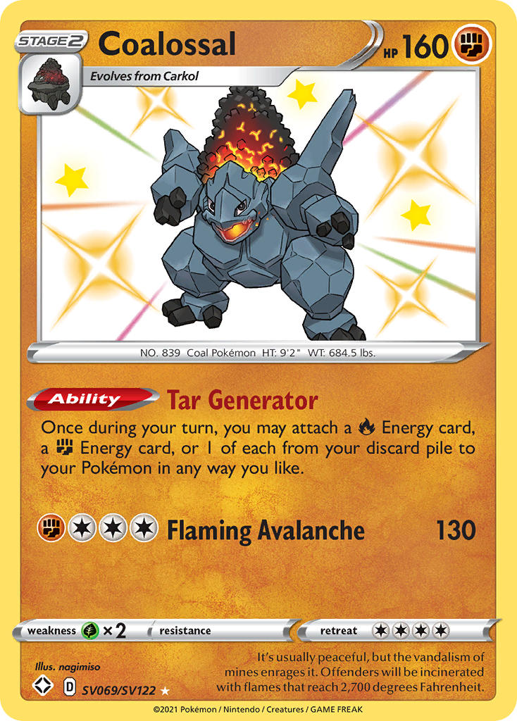 Coalossal (SV069/SV122) [Sword & Shield: Shining Fates] | Galactic Gamez