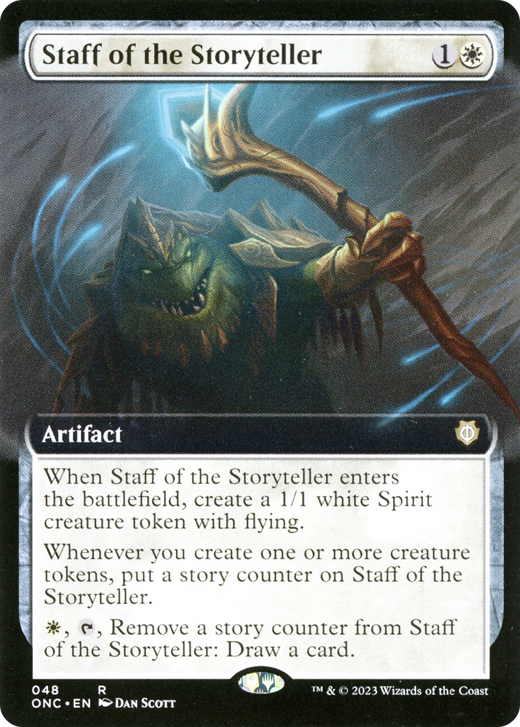 Staff of the Storyteller (Extended Art) [Phyrexia: All Will Be One Commander] | Galactic Gamez