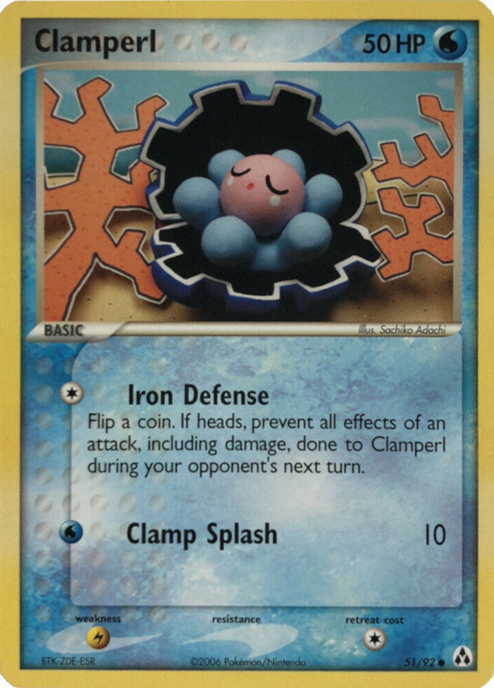 Clamperl (51/92) (Stamped) [EX: Legend Maker] | Galactic Gamez