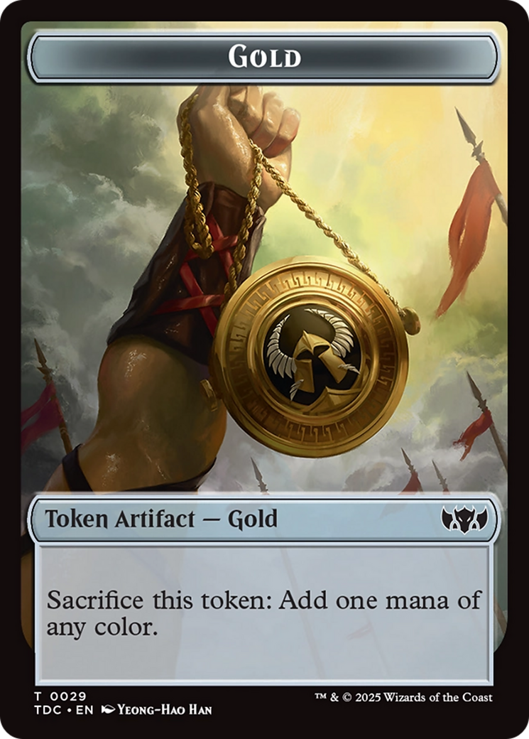 Elemental (0016) // Gold Double-Sided Token [Tarkir: Dragonstorm Commander Tokens] | Galactic Gamez