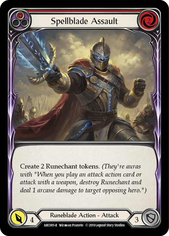 Spellblade Assault (Red) [ARC085-R] (Arcane Rising)  1st Edition Normal | Galactic Gamez