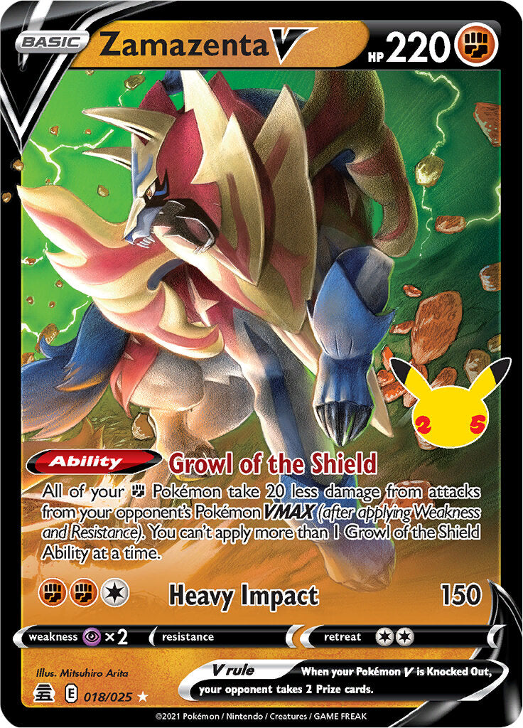 Zamazenta V (018/025) [Celebrations: 25th Anniversary] | Galactic Gamez