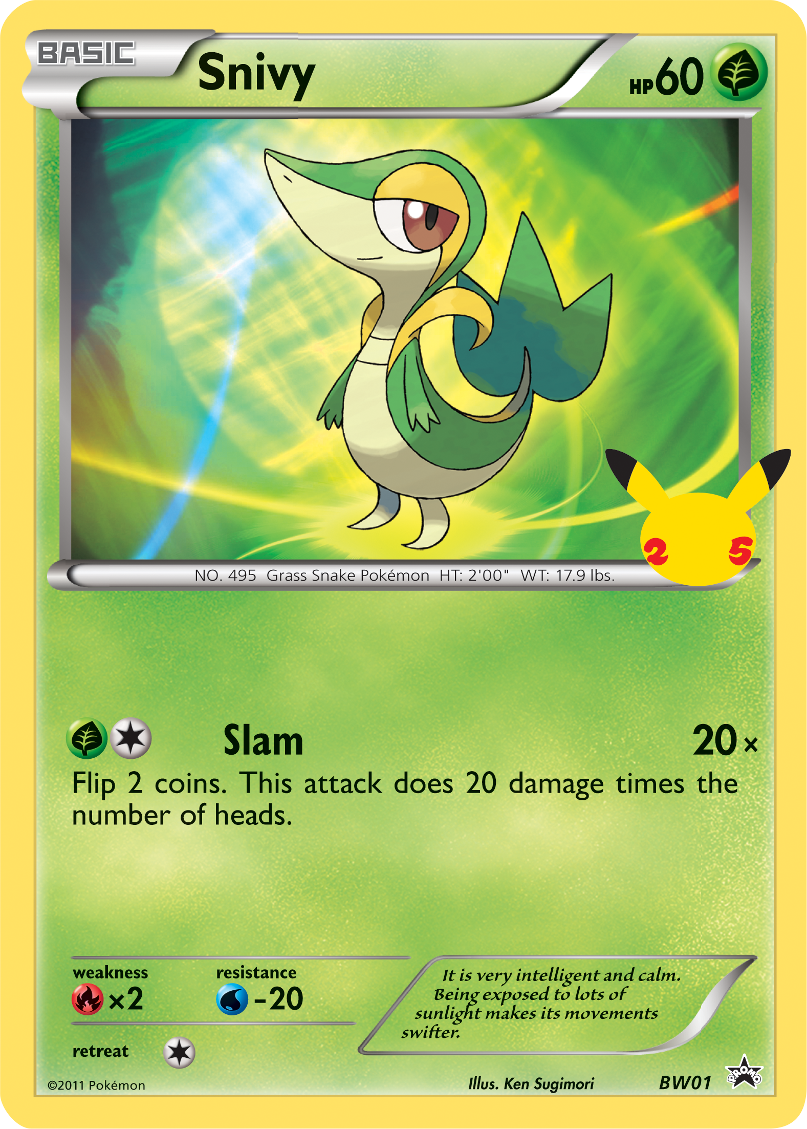 Snivy (BW01) (Jumbo Card) [First Partner Pack] | Galactic Gamez