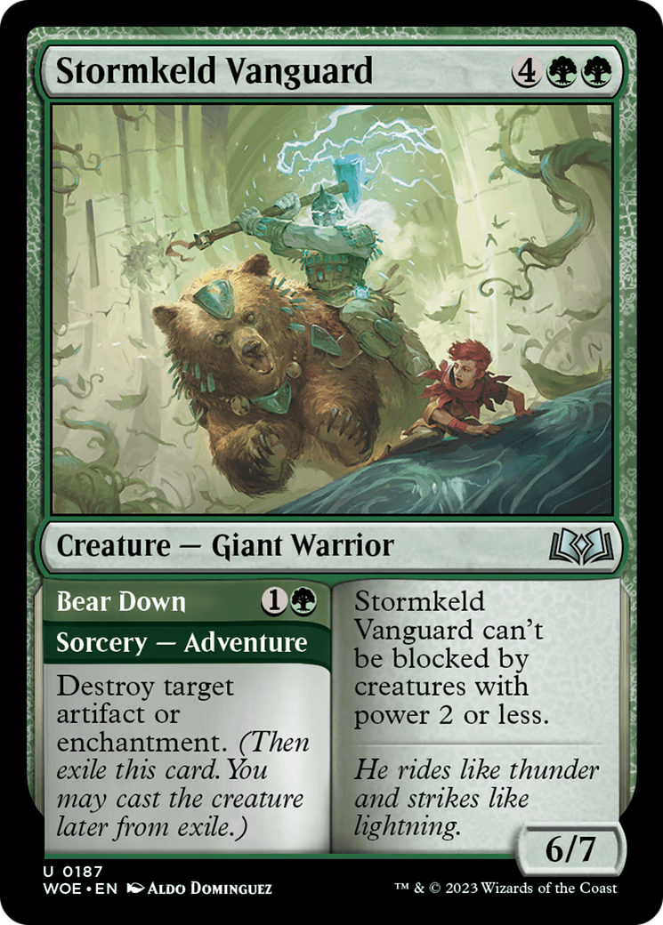 Stormkeld Vanguard // Bear Down [Wilds of Eldraine] | Galactic Gamez