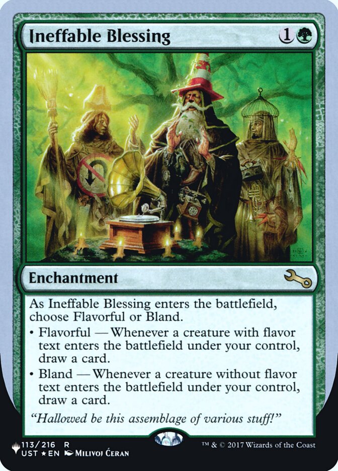 Ineffable Blessing (Flavorful) (Unfinity Foil Edition) [The List] | Galactic Gamez
