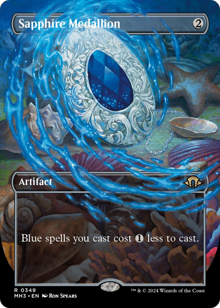 Sapphire Medallion (Borderless) [Modern Horizons 3] | Galactic Gamez