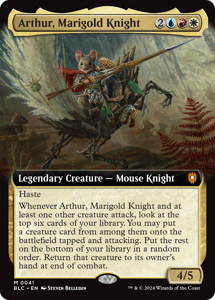 Arthur, Marigold Knight (Extended Art) [Bloomburrow Commander] | Galactic Gamez