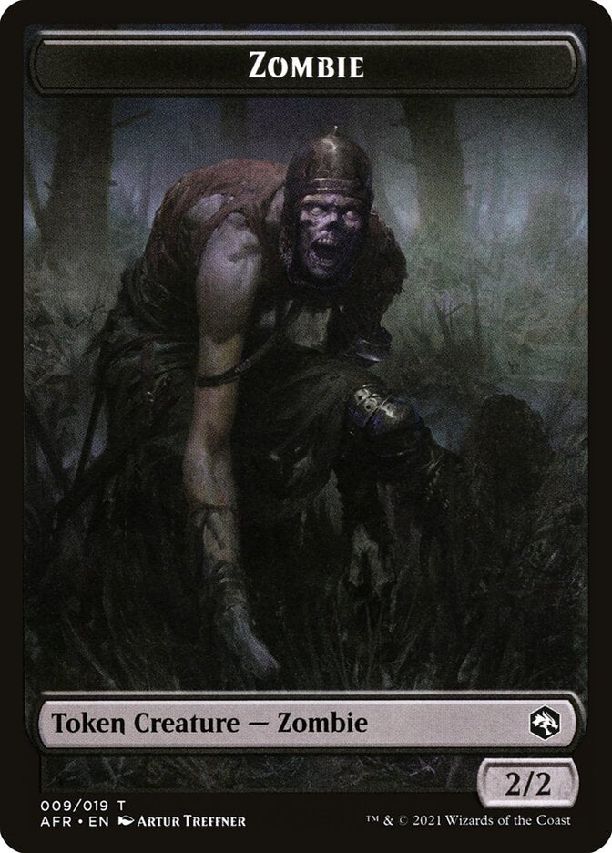 Zombie // Dog Illusion Double-Sided Token [Dungeons & Dragons: Adventures in the Forgotten Realms Tokens] | Galactic Gamez