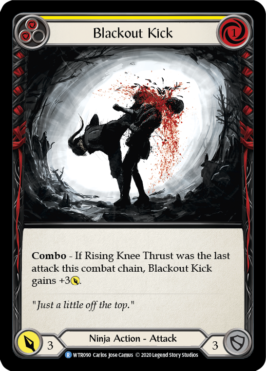 Blackout Kick (Yellow) [U-WTR090] (Welcome to Rathe Unlimited)  Unlimited Rainbow Foil | Galactic Gamez