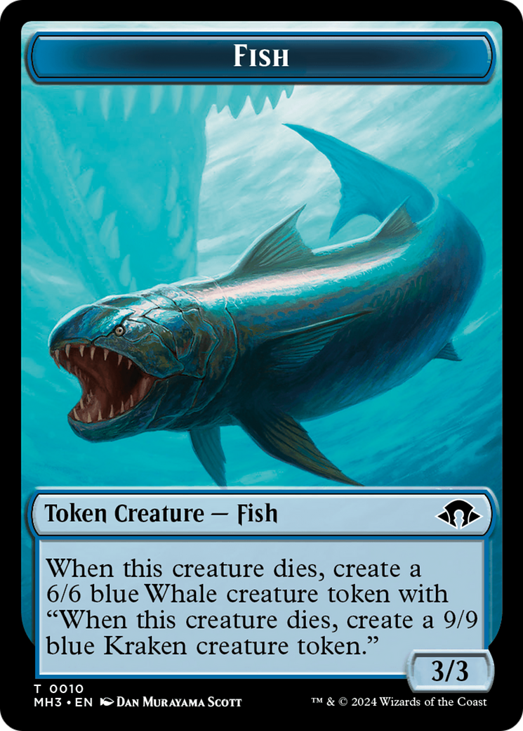 Eldrazi Spawn // Fish Double-Sided Token [Modern Horizons 3 Tokens] | Galactic Gamez