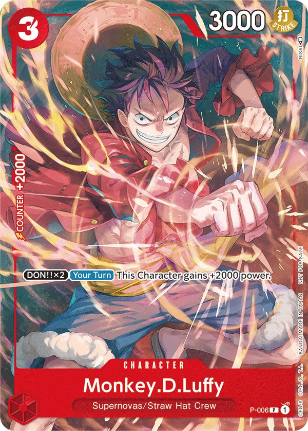 Monkey.D.Luffy (P-006) (Tournament Pack Vol. 1) [One Piece Promotion Cards] | Galactic Gamez