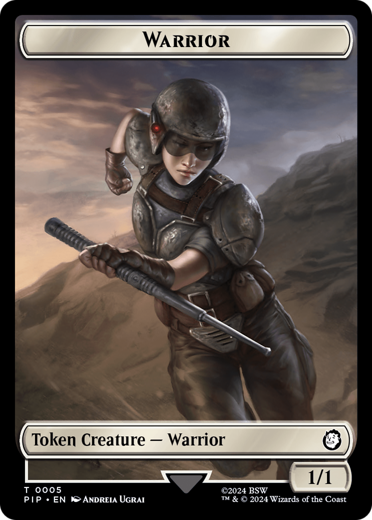 Warrior // Food (0012) Double-Sided Token [Fallout Tokens] | Galactic Gamez