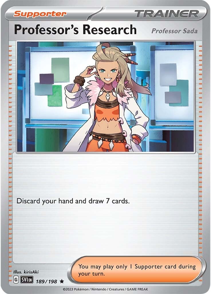 Professor's Research (Professor Sada) (189/198) [Scarlet & Violet: Base Set] | Galactic Gamez