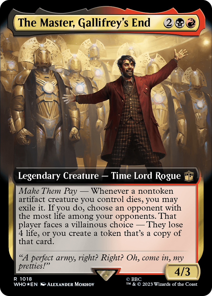 The Master, Gallifrey's End (Extended Art) (Surge Foil) [Doctor Who] | Galactic Gamez