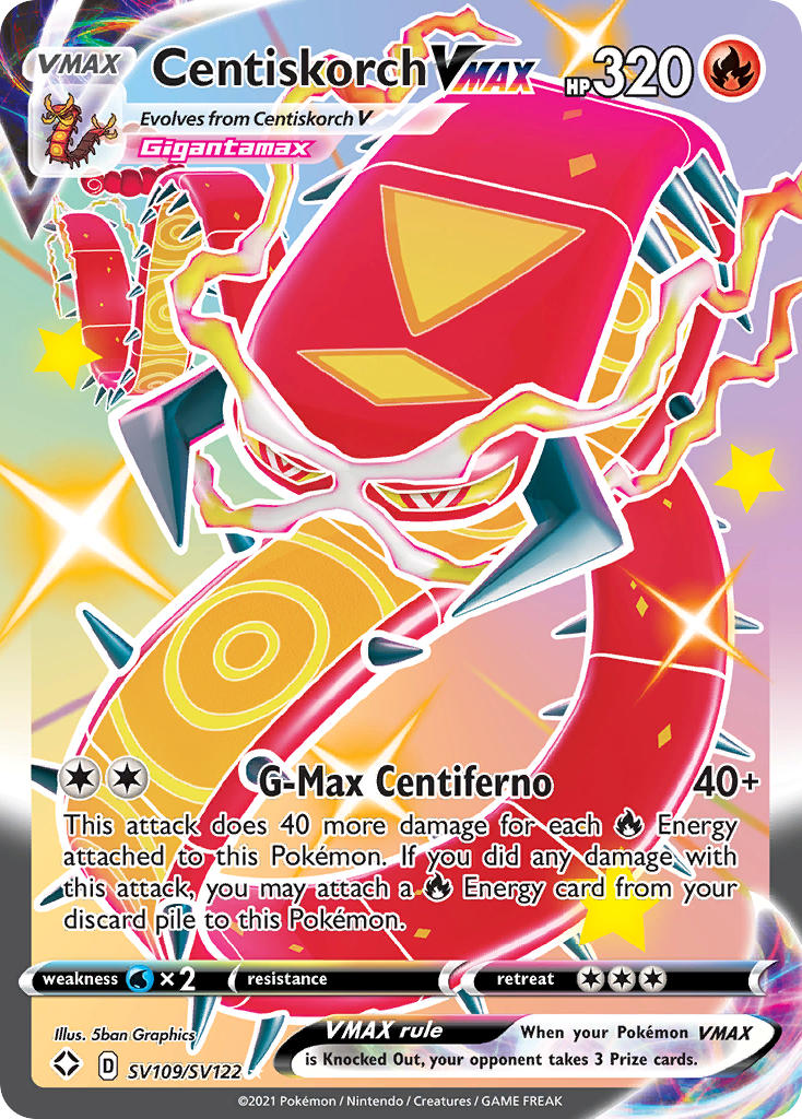 Centiskorch VMAX (SV109/SV122) [Sword & Shield: Shining Fates] | Galactic Gamez