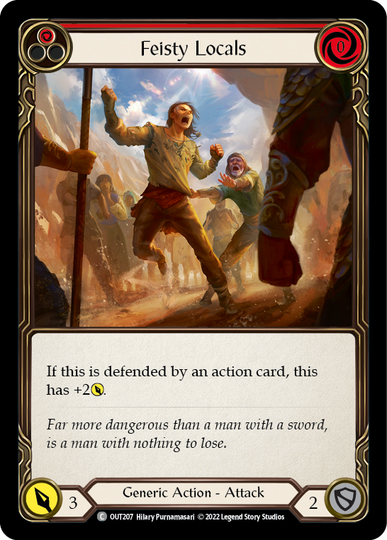 Feisty Locals (Red) [OUT207] (Outsiders)  Rainbow Foil | Galactic Gamez