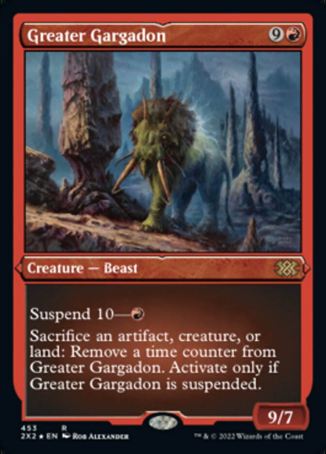 Greater Gargadon (Foil Etched) [Double Masters 2022] | Galactic Gamez