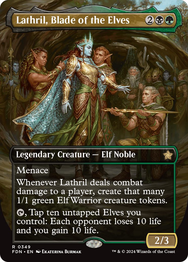 Lathril, Blade of the Elves (Borderless) [Foundations] | Galactic Gamez