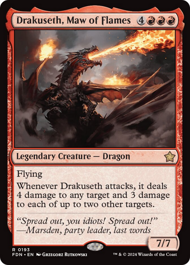 Drakuseth, Maw of Flames [Foundations] | Galactic Gamez