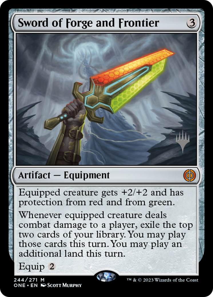 Sword of Forge and Frontier (Promo Pack) [Phyrexia: All Will Be One Promos] | Galactic Gamez
