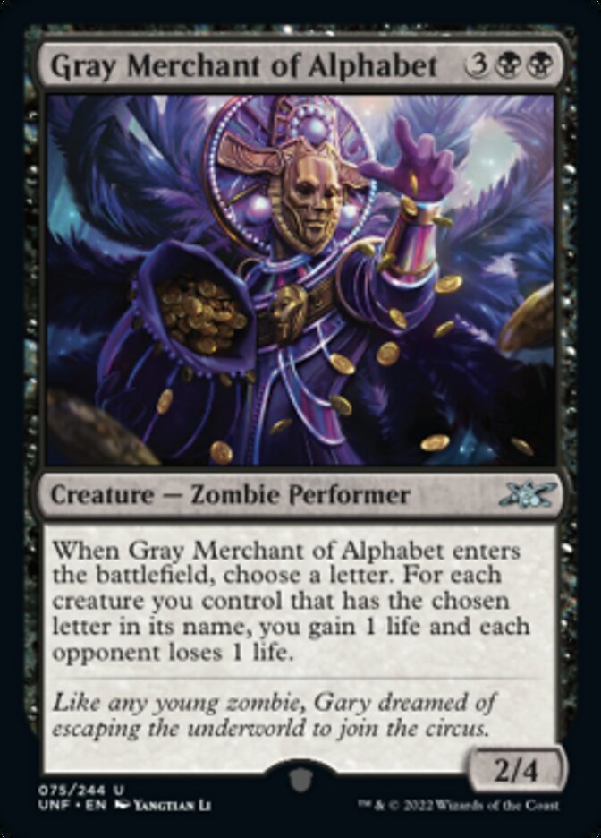 Gray Merchant of Alphabet [Unfinity] | Galactic Gamez