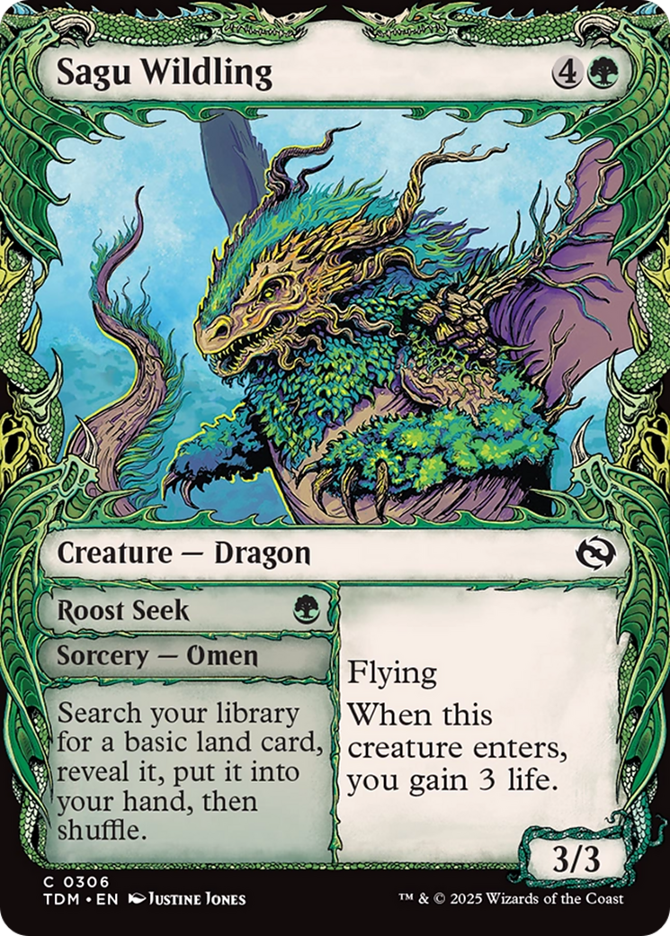 Sagu Wildling (Showcase) [Tarkir: Dragonstorm] | Galactic Gamez