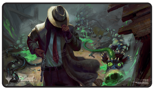 Fallout® Mysterious Stranger Standard Gaming Playmat for Magic: The Gathering | Galactic Gamez