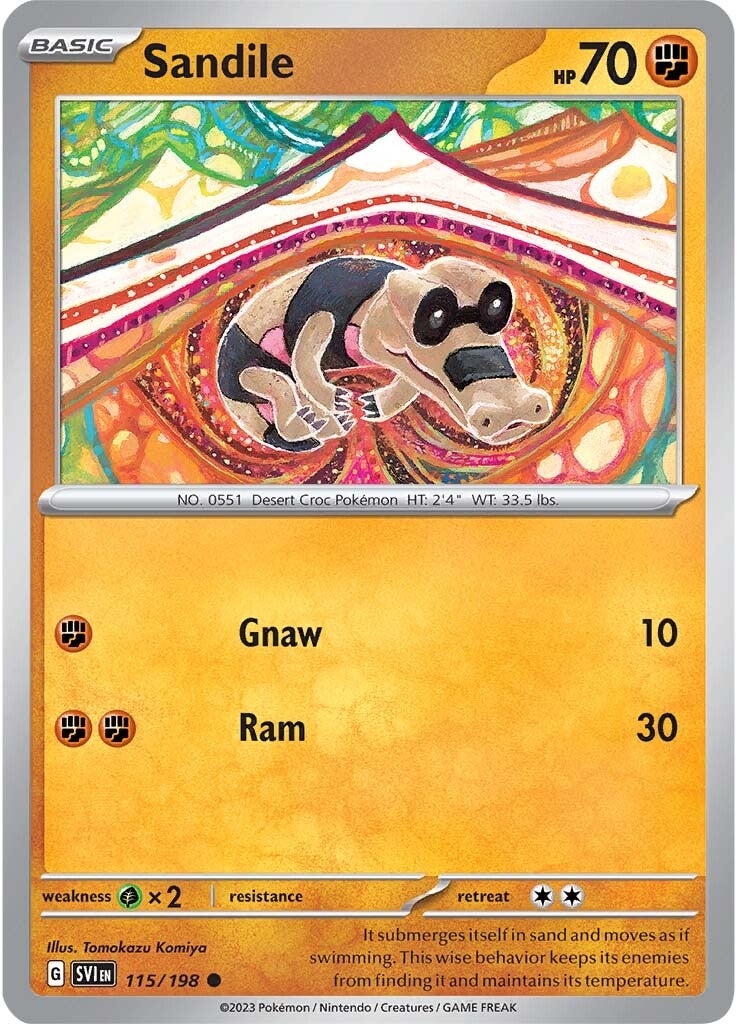 Sandile (115/198) [Scarlet & Violet: Base Set] | Galactic Gamez