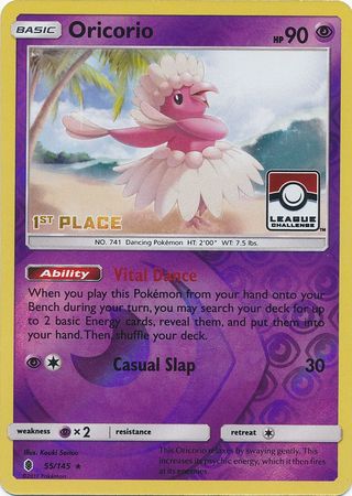 Oricorio (55/145) (League Promo 1st Place) [Sun & Moon: Guardians Rising] | Galactic Gamez