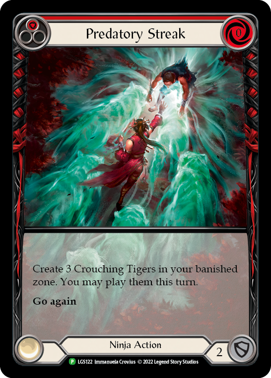 Predatory Streak (Red) [LGS122] (Promo)  Rainbow Foil | Galactic Gamez