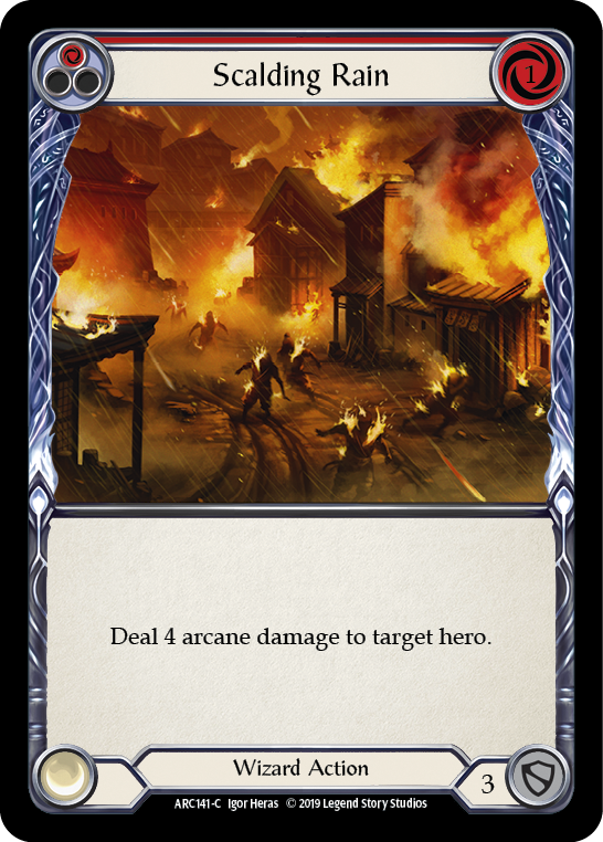 Scalding Rain (Red) [ARC141-C] (Arcane Rising)  1st Edition Normal | Galactic Gamez