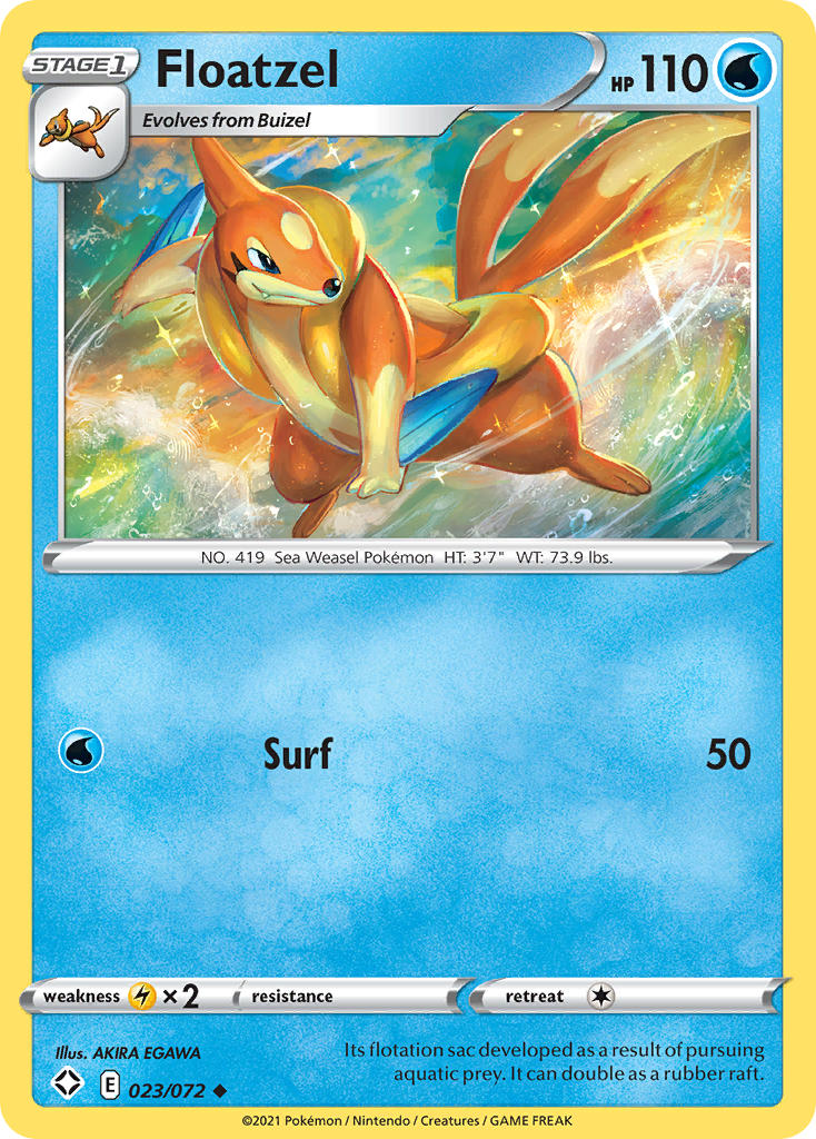 Floatzel (023/072) [Sword & Shield: Shining Fates] | Galactic Gamez