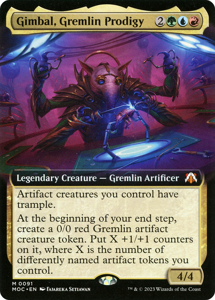 Gimbal, Gremlin Prodigy (Extended Art) [March of the Machine Commander] | Galactic Gamez