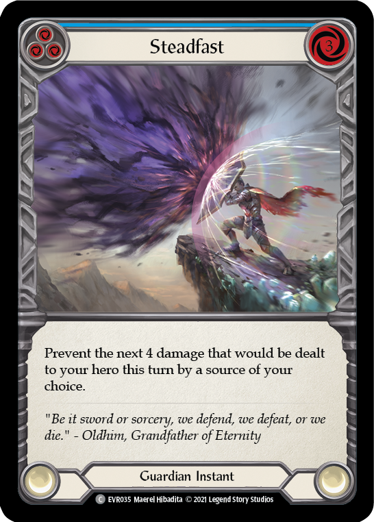 Steadfast (Blue) [EVR035] (Everfest)  1st Edition Rainbow Foil | Galactic Gamez