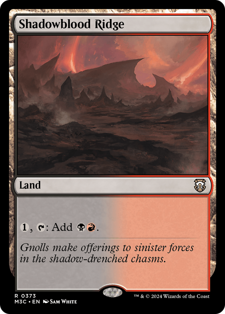 Shadowblood Ridge (Ripple Foil) [Modern Horizons 3 Commander] | Galactic Gamez